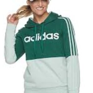 Adidas Green and White Hoodie